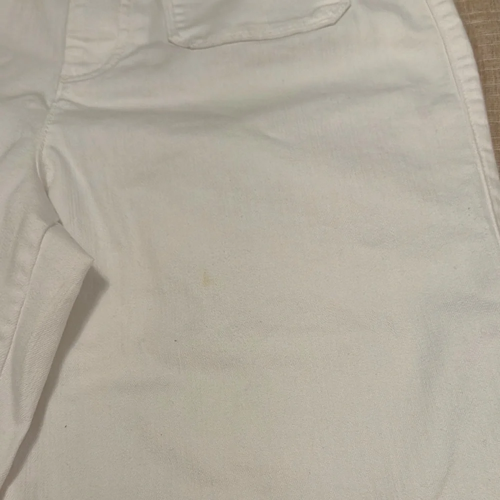 Talbots Women's White High Waist Wide Crop Pants‎